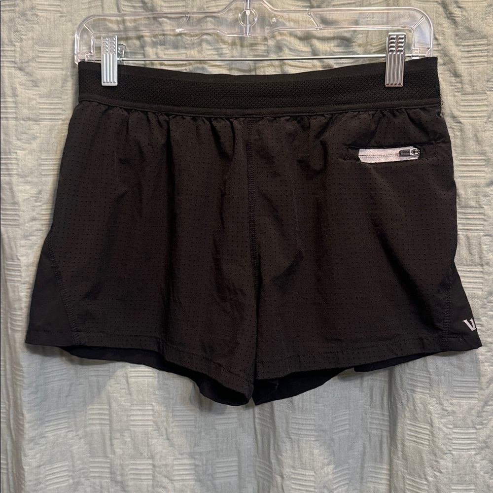 Vuori Black Athletic Shorts with Inner Liner
